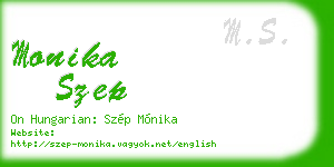 monika szep business card